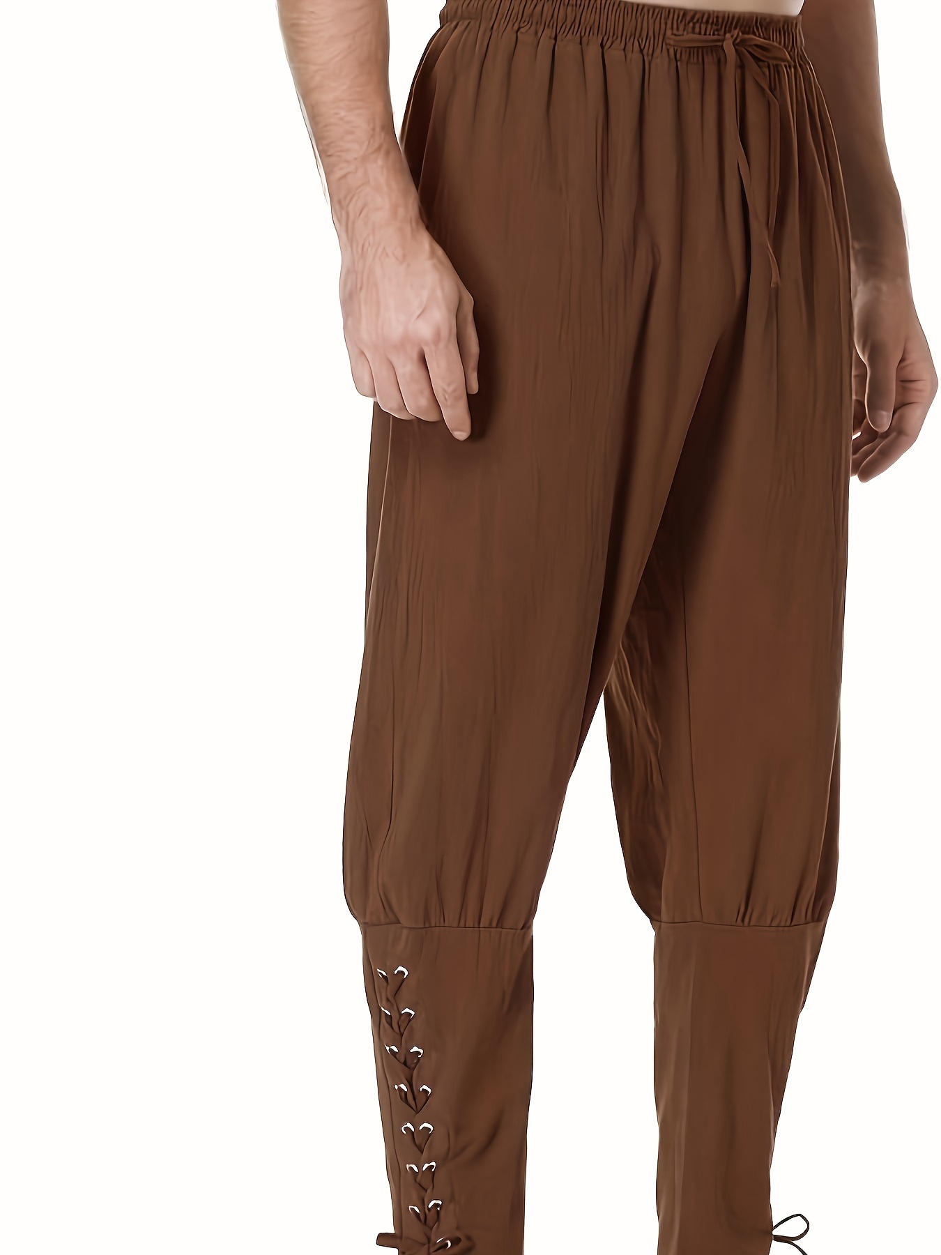 pantalones pirata hombre cintura ajustable cordón vikingo Temu Spain