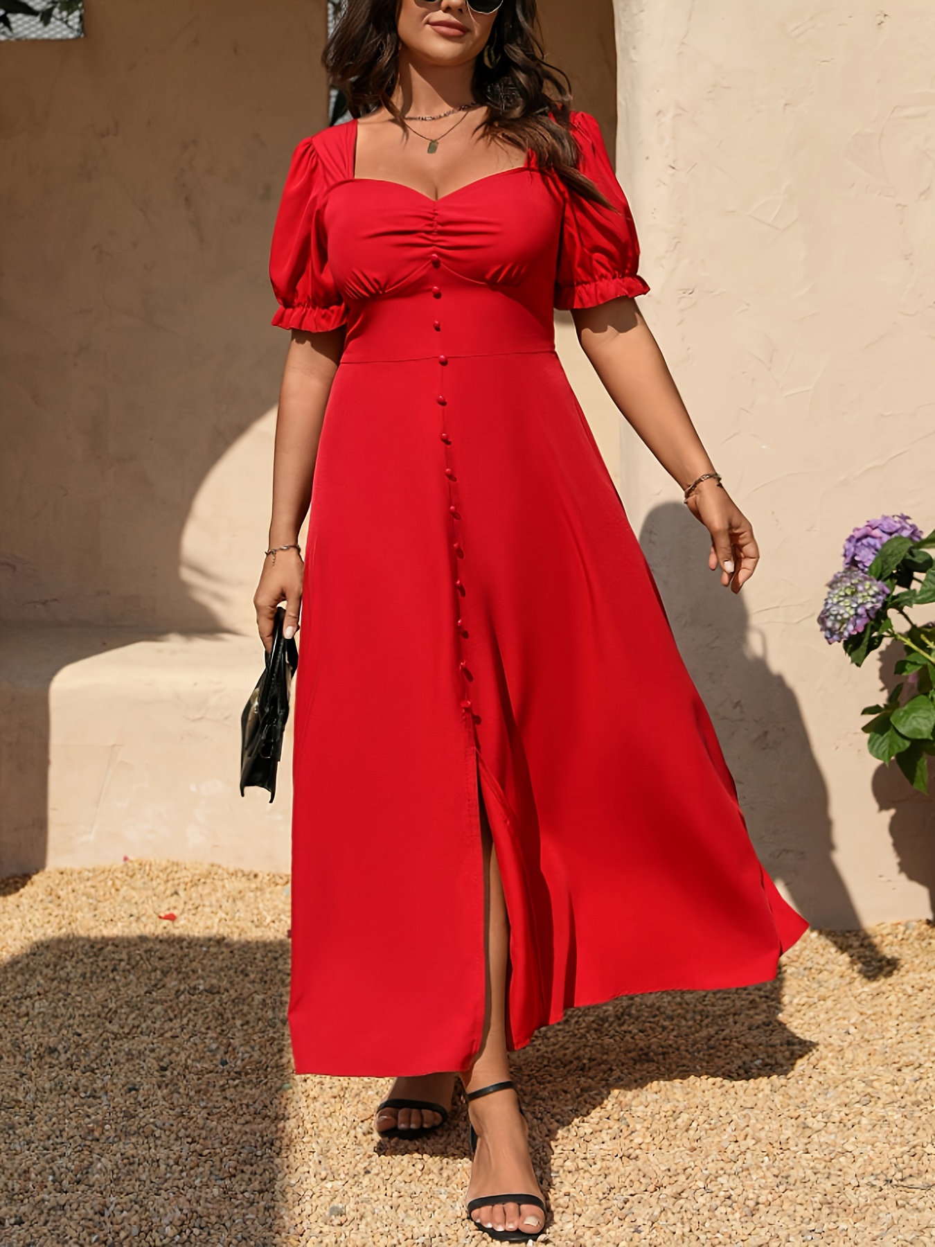 walmart formal plus size dresses UPPADA Women Plus Size Maxi Dress Cocktail Wedding Guest Dress Short Sleeve  Wrap V Neck Formal Dress High Low Split Ruffle Long Dress for Curvy Women  Pink,XXXL