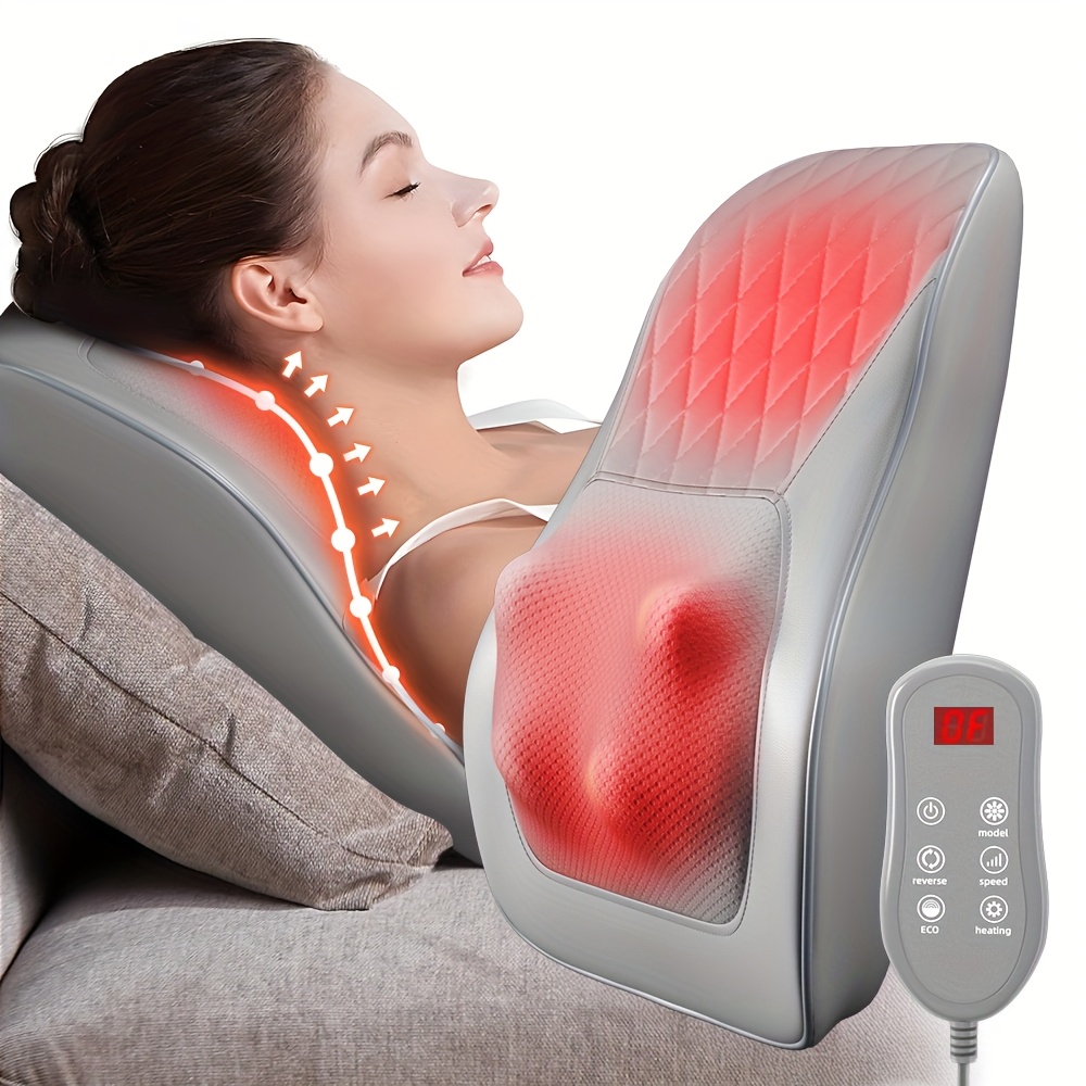 1pc rechargeable heating back neck massager 3d massage usb Temu