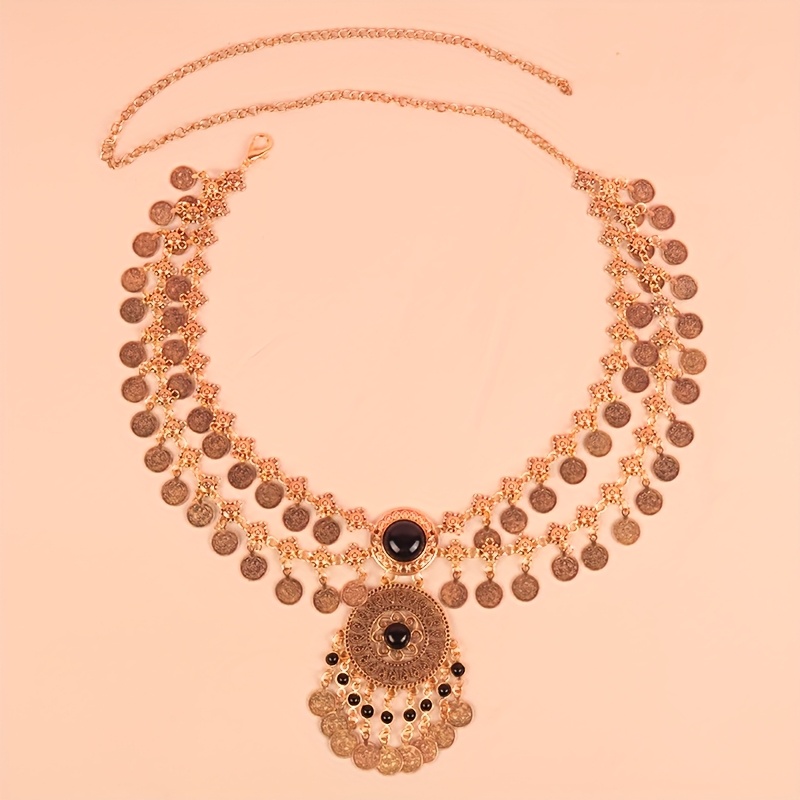 Image of Vintage Tassel Coin Belly Dance Women's Elegant Jewelry For Daily Wear, Factory Direct