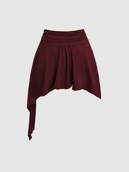 plus size womens plus size asymmetrical a line skirt with irregular hem solid color boho chic skirt suitable for wear machine washable high skirt for casual dressy outfits