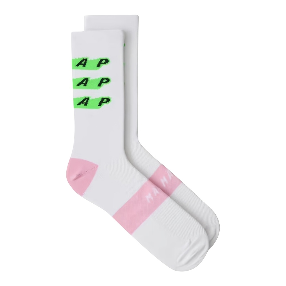 Image of 1 Pair Men Women Cycling Socks Outdoor Sports Socks Hiking Mountaineering Football Fitness Socks Cycling Riding Socks Soft Comfortable Breathable Cycling Socks