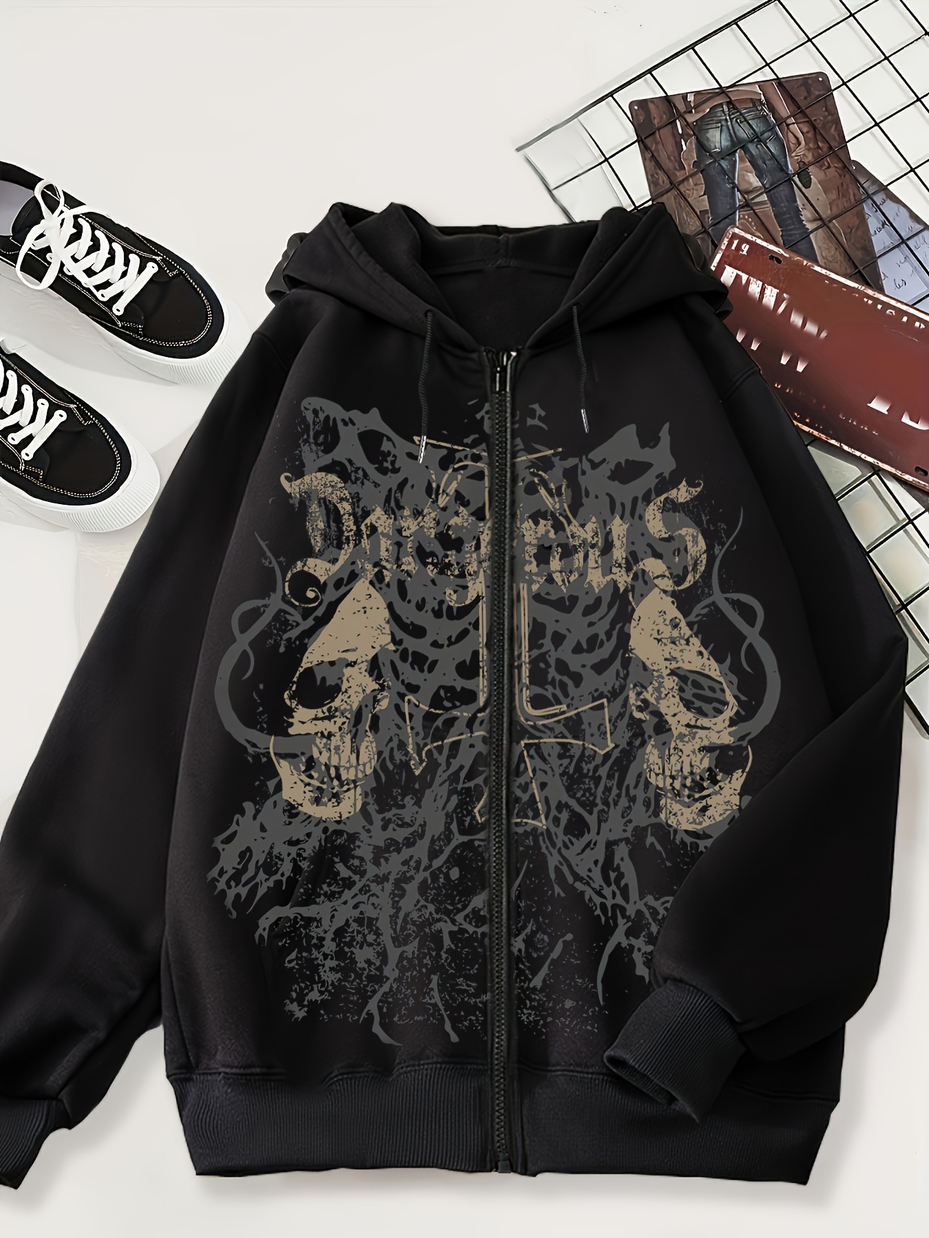 hoodies skeleton sold on Temu United States