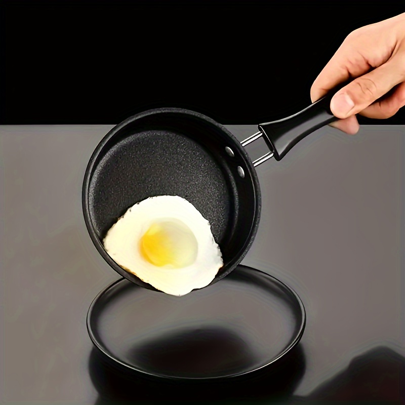 1 pc mini non stick frying pan with stainless steel handle suitable for induction and gas stove hand wash only breakfast lunch dinner mini egg pan portable flat bottom cookware kitchen utensils with special functions details 1