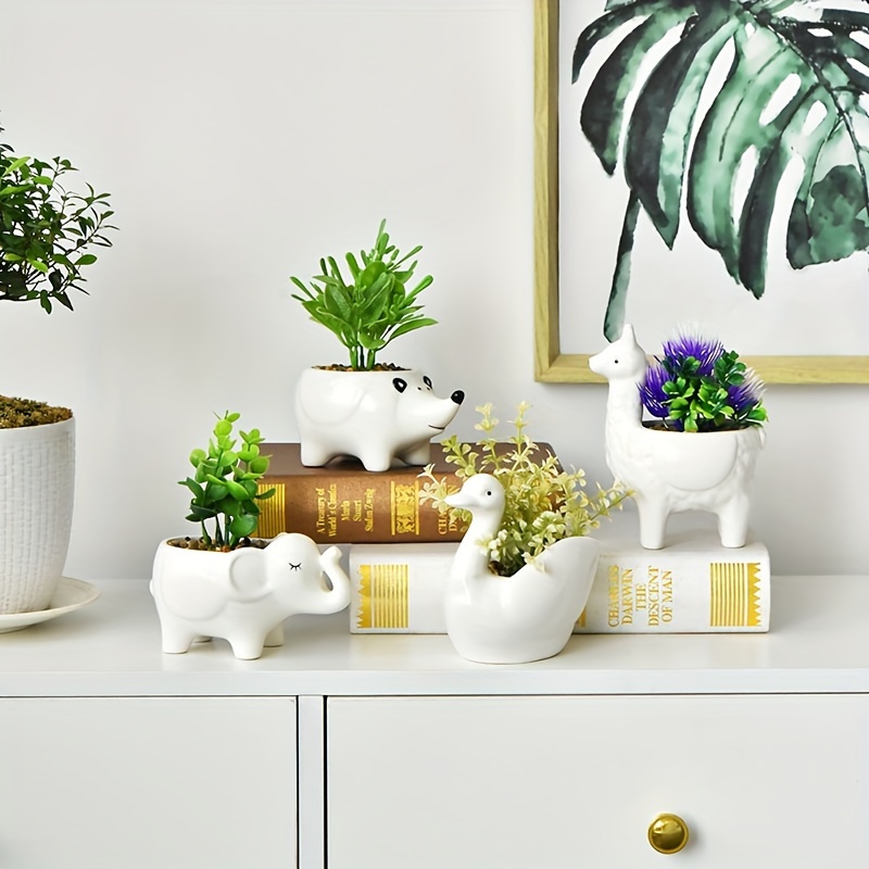 Maceta de cerámica nórdica para plantas, macetas decorativas de lujo para  oficina, escritorio, suelo, hogar, sala