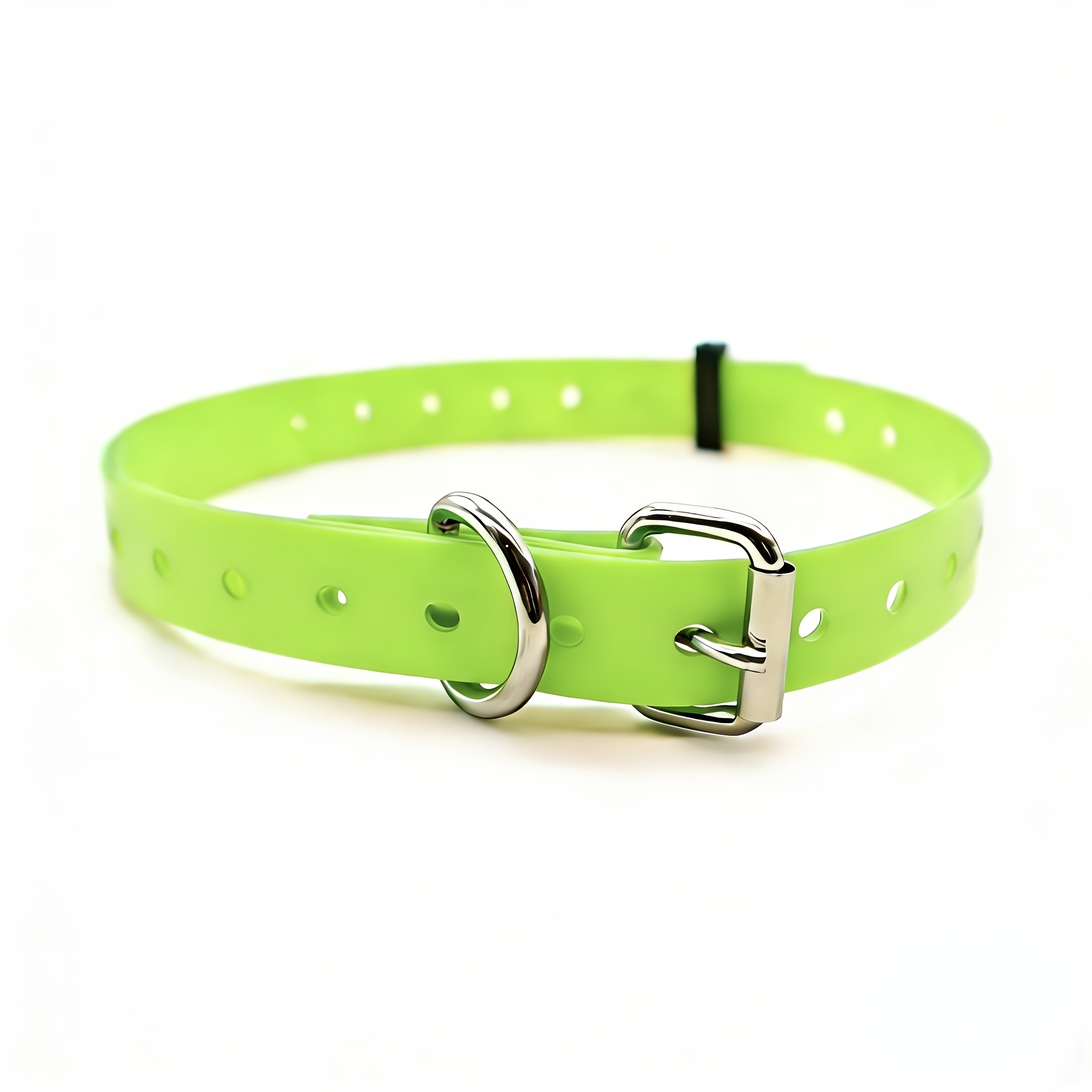 TEMU Adjustable Reflective Tpu Dog Collar With Reinforced Alloy Buckle For Safe Nighttime