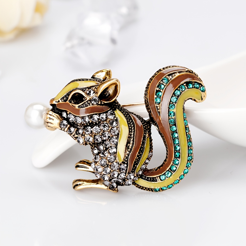 TEMU Broche de de personalidad a , aleación y esmalte, broche de animal, accesorio de botón para ropa de moda