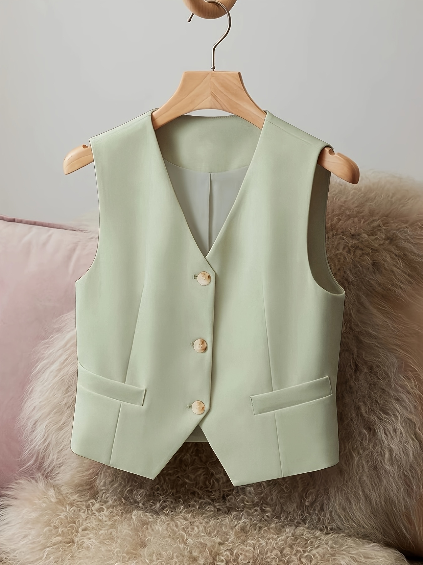 stilvolles uni farbenes damen weste – trendiges kurz crop Temu