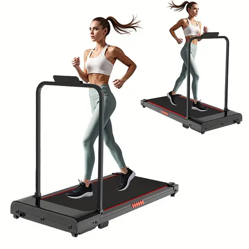 compact foldable treadmill portable design 300 lb capacity 12 programs and led display stylish modern treadmill without battery