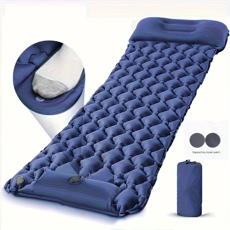 2024 new 8cm thickened tpu moisture proof   with built in inflatable pump   air cushion camping single person travel  