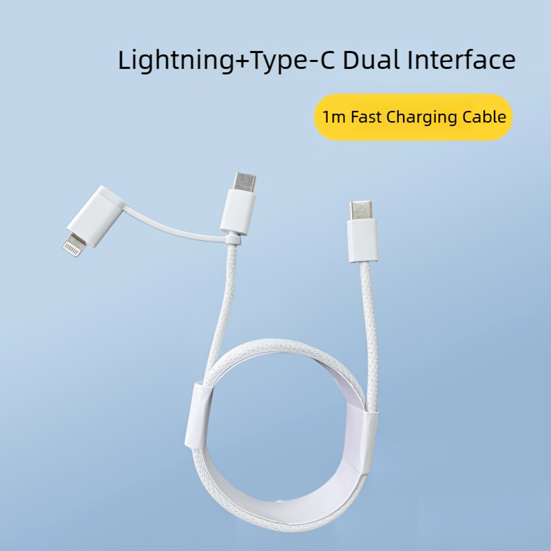 Pd Braided 2-in-1fast Charging Data Cable For Iphone 16 15 Durable Charger Charge Support For Iphone Devices