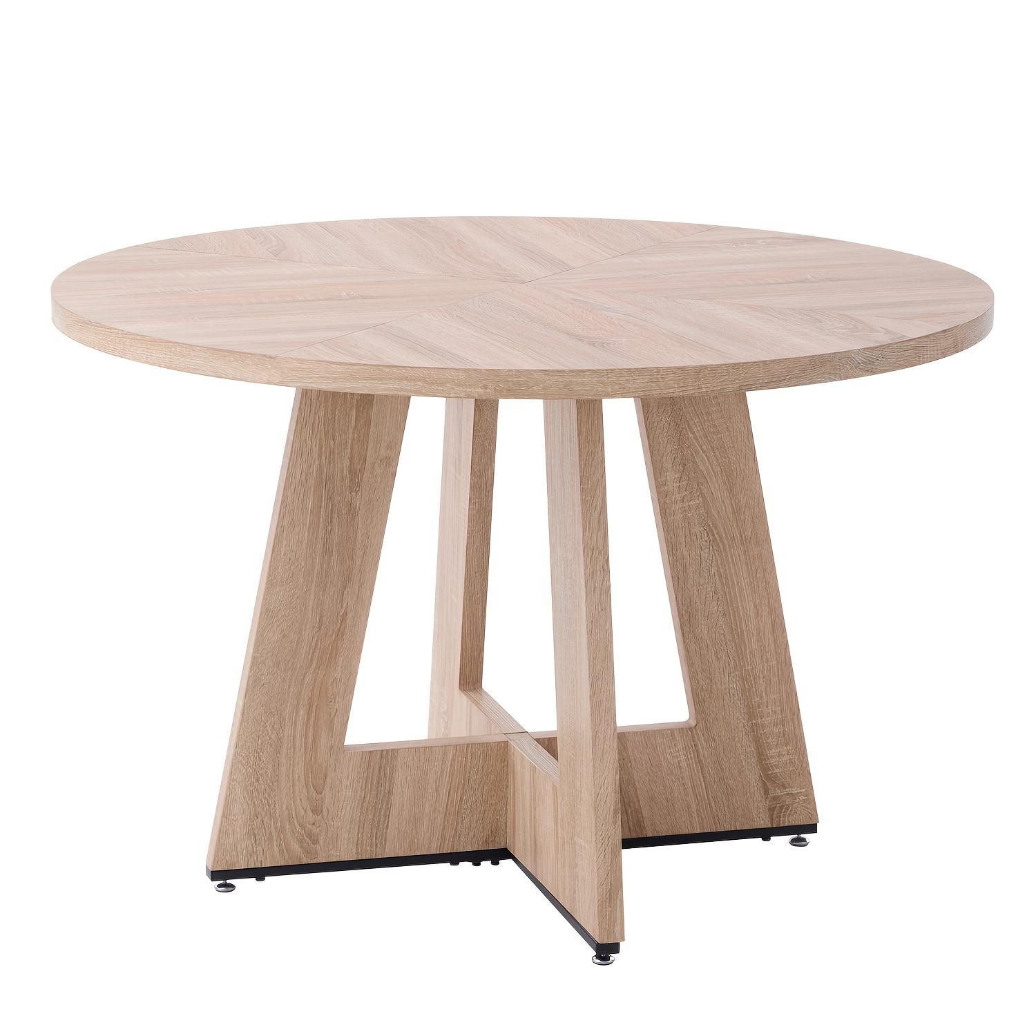 Egoonm 120cm Round Dining Table, Kitchen Table For Dining Room, Living Room, Dining Room Tables For , Farmhouse Dining Table With Mdf Tabletop And Legs