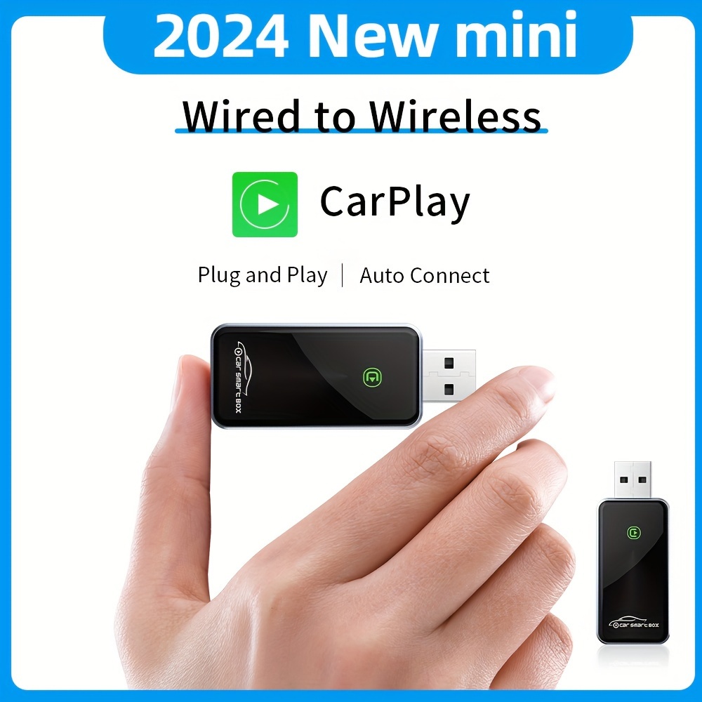 

New Portable For Iphone Converts Wired Carplay To Wireless Plug And Play Usb Carplay Wireless Dongle Wired To Wireless Fast Automatic Connection No Delay