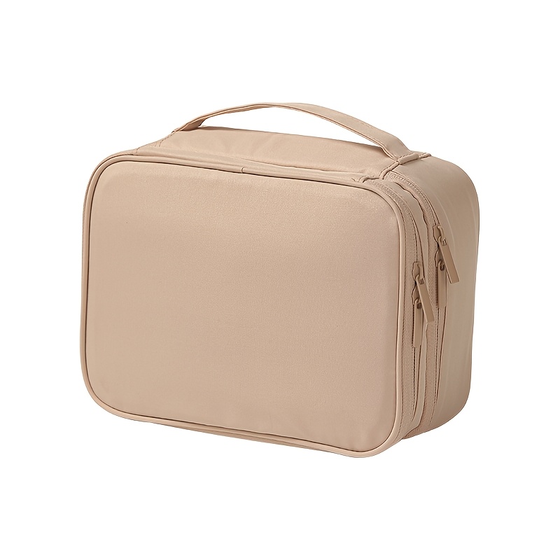 TEMU Trousse de maquillage compartimentée de haute qualité pour femme, trousse de voyage de grande capacité, sac de rangement pour outils de beauté
