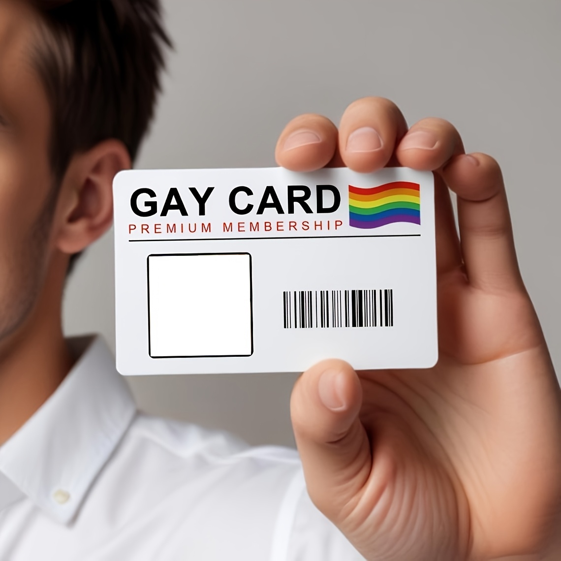 定制1pc照片同性恋/ 卡片，定制同性恋/ 终身会员卡， 骄傲卡， ,个性化新奇同性恋身份证，搞粗俗笑话朋友同事礼物创意，笑话模因，搞笑礼物 商品详情 1