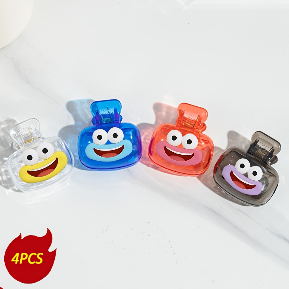 4pcs Cute Dopamine Face Pattern Toothbrush Holder - Suitable For Travel Sets Of Sizes, With Ventilation Holes To Keep Toothbrush Heads . Features A Cute , Compact And Portable. Bright Toothbrush Cover