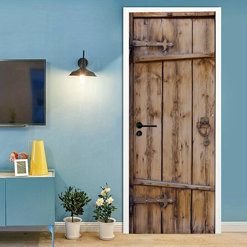 3D Waterval Deursticker - Zelfklevende Muurdecoratie - Verwijderbaar - 90x200 Cm