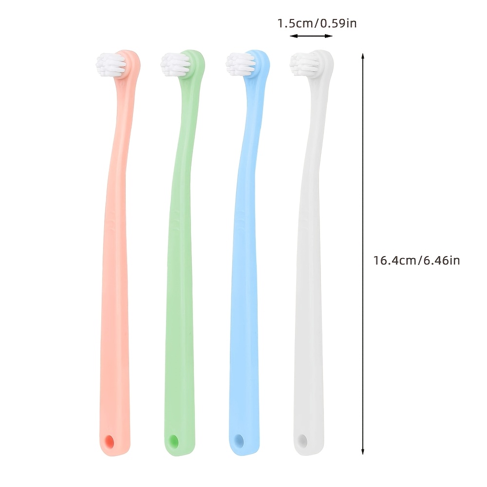 3 pack solid color round head pet soft bristle toothbrushes pet oral care supplies small toothbrushes for cats and dogs Product details 0