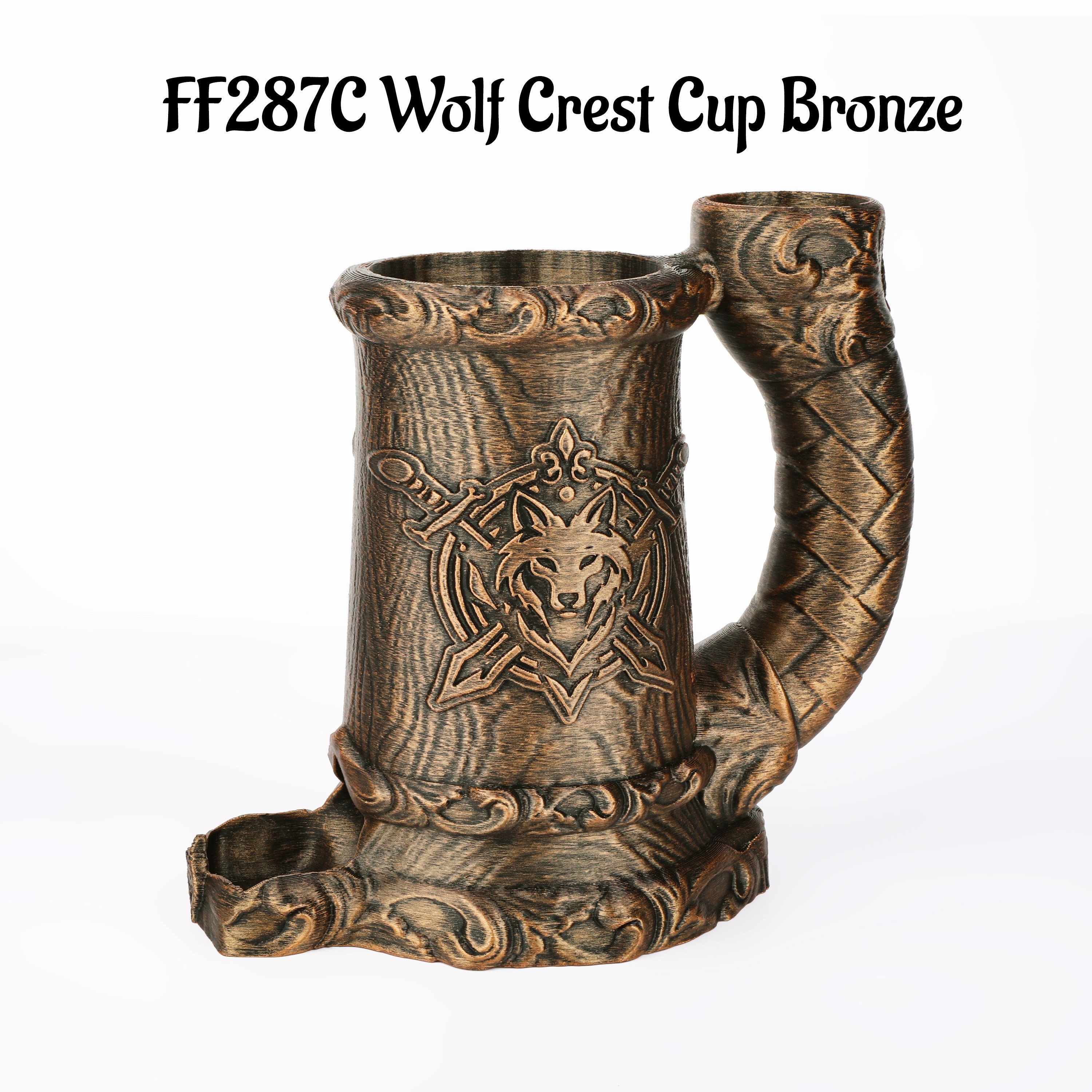 Druid Wolf Crest Cup Dice Tower, Tabletop RPG Gift