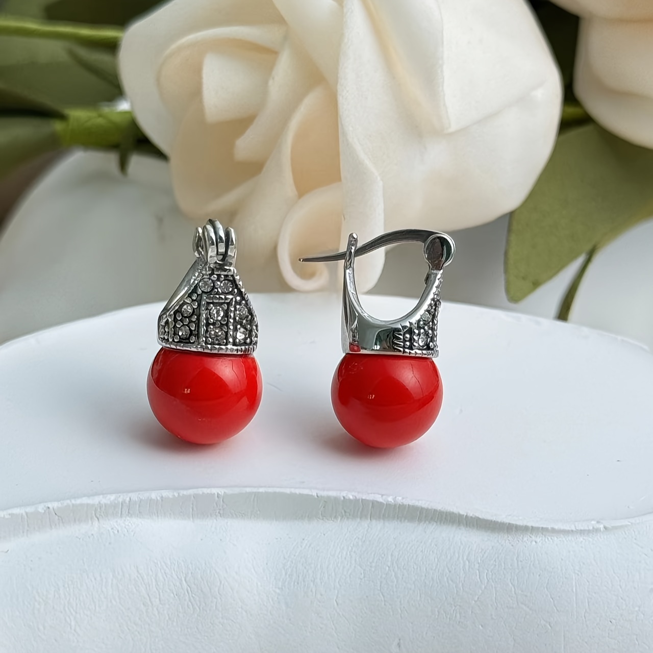 Retro Rhinestone Earrings, Retro Rhinestone Stainless Steel Earrings