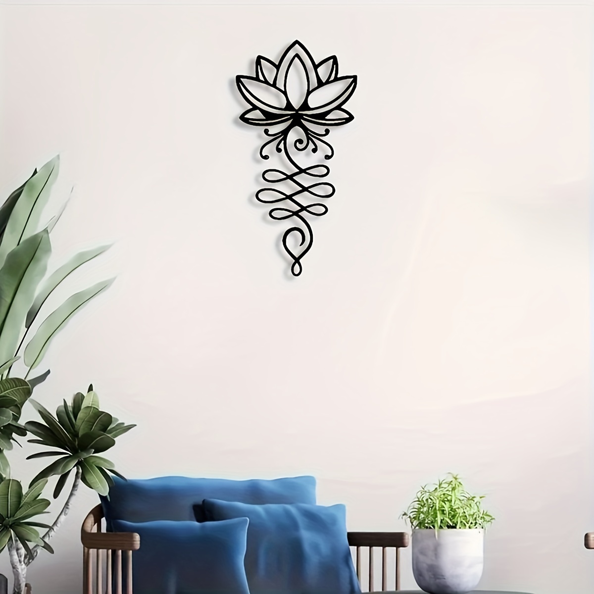 

Elegant Metal For Lotus Wall Art - Black , Yoga Enthusiasts & Home Decor, For Bedroom, Bathroom, Kitchen, Office, Garden, Hotel