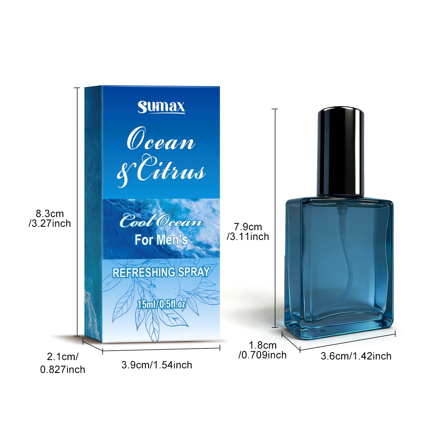 Cool Cool Ocean And Citrus Men Refreshing Spray, Men Deodorant Spray, Underarm Care, Sea Salt Freshness, Unpleasant Odor, Lasts for 48 Hours, Essential for Dates, Displays Personal Charm, Festival Gift, Travel Portable
