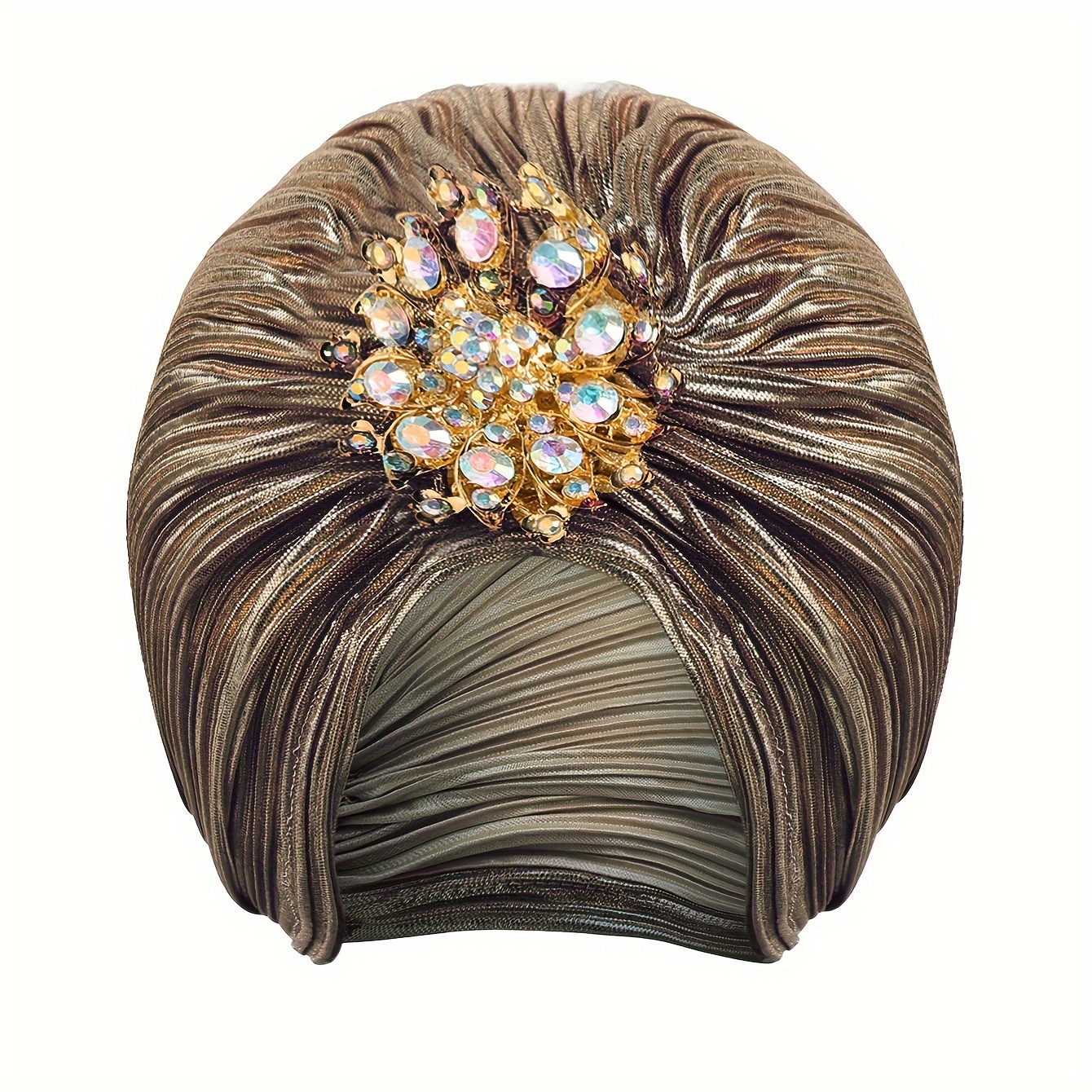 Damen Turban Hut Mit Kristall-Brosche – 1920er Vintage-Look Für Gatsby-Partys & Karneval