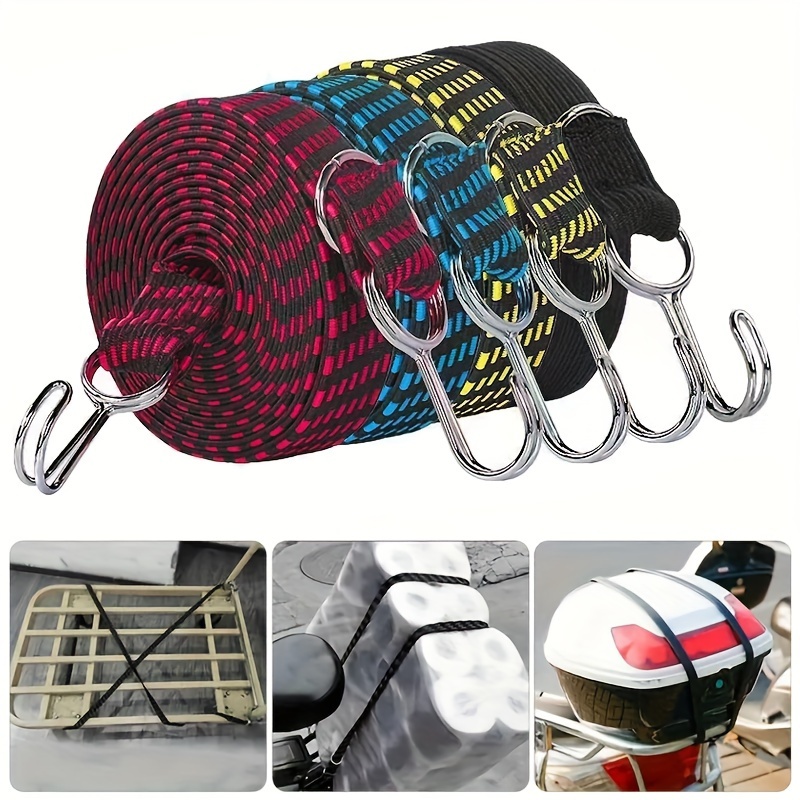 Elastische Bungee-Seile Mit Karabinerhaken – 4 Stück, Je 30 Cm, Für Fahrrad, Zelt, Gepäck