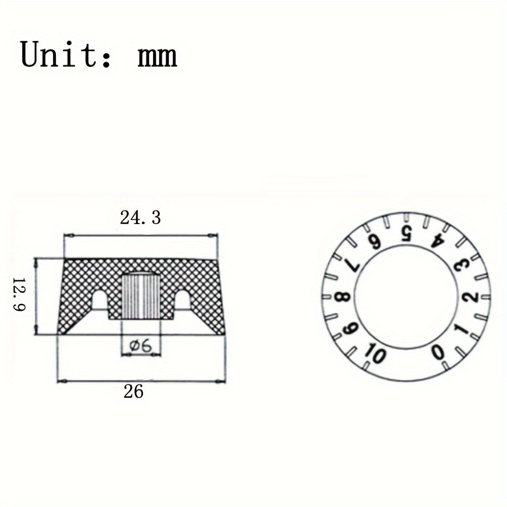 4-Pack Glossy Black Plastic Guitar Knobs, Speed Volume Tone Control for Les Paul Guitar Bass Accessories