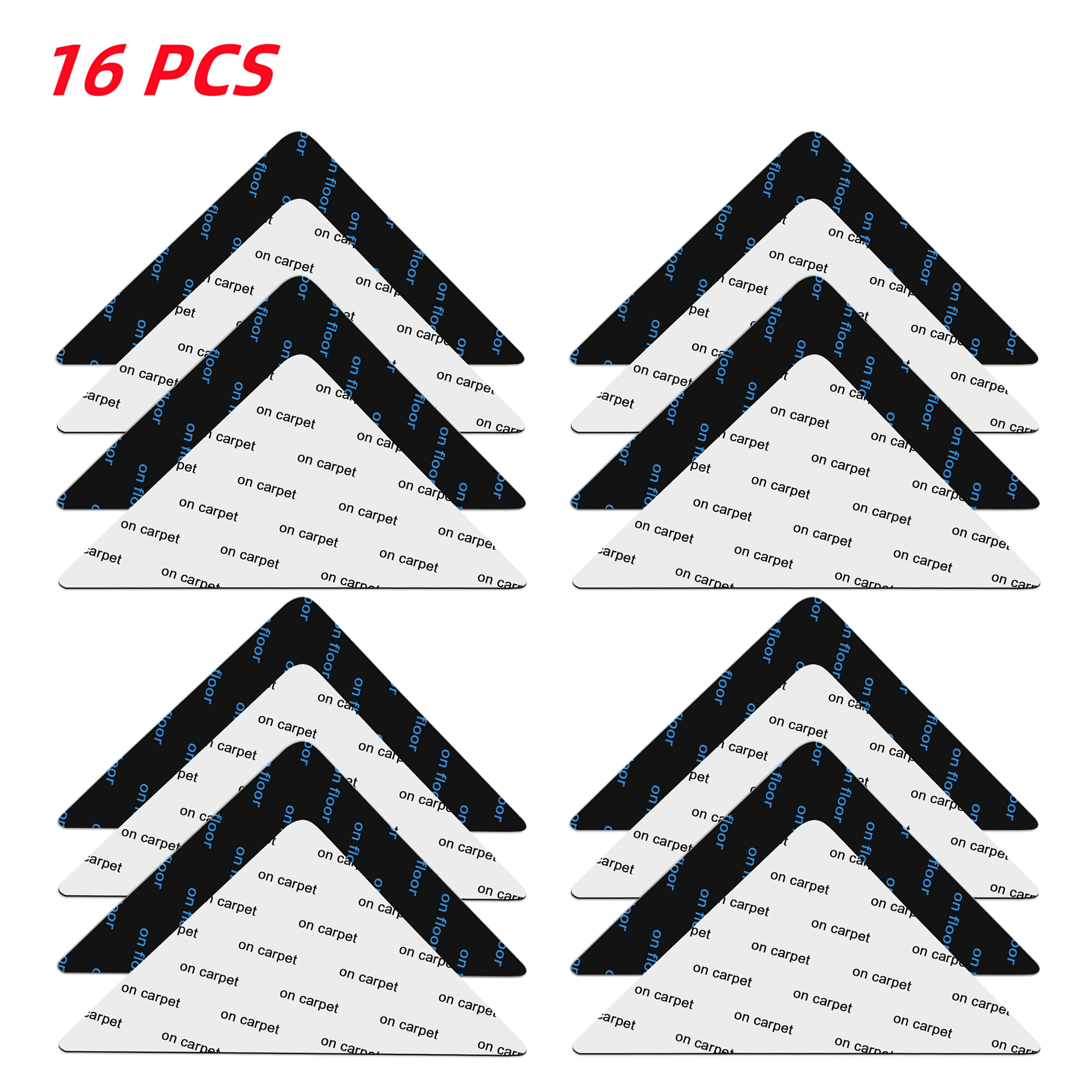 4/8/16/24/40pcs Hardwood Floor And Tile Carpet Holders, Non-slip Carpet Holders For Area Rugs, Reusable And Washable Carpet Tape For Area Rugs, Double-sided Adhesive Carpet Holders, Keep Corners Flat