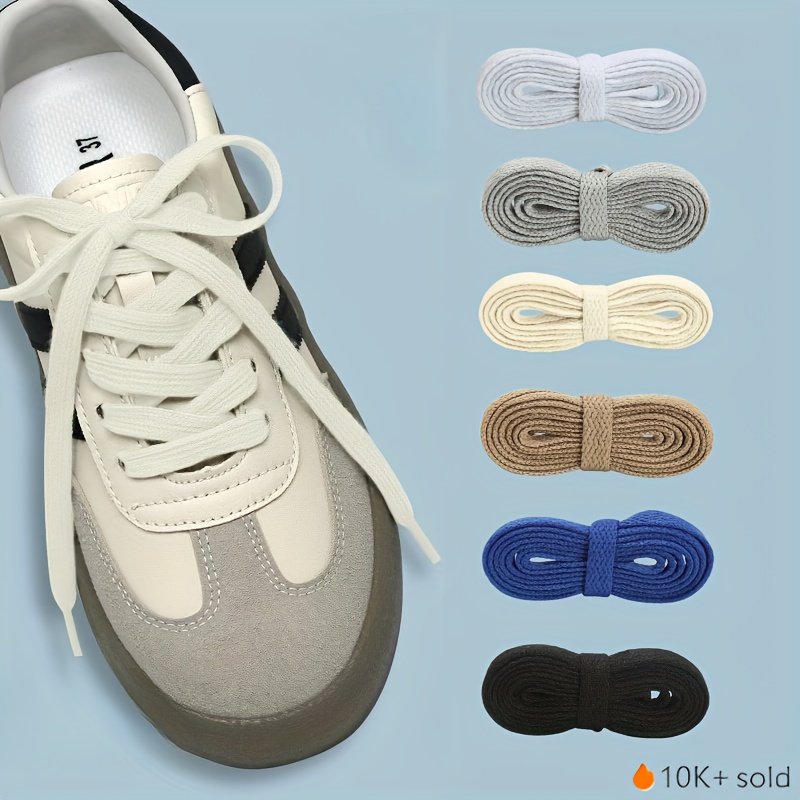 1 pair flat shoelaces black white gray classic solid colors durable polyester laces for sneakers running shoes canvas trainers casual footwear unisex replacement shoelaces for sports streetwear everyday use not 10 pairs 0