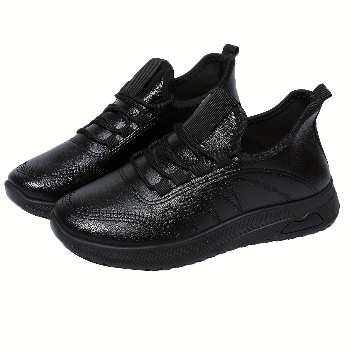 zapatos de   antideslizantes para mujer,  ,    , cordones, punta redonda, parte   sintética, comodidad para todo el año, para largas horas de pie, calzado profesional para  . detalles 5