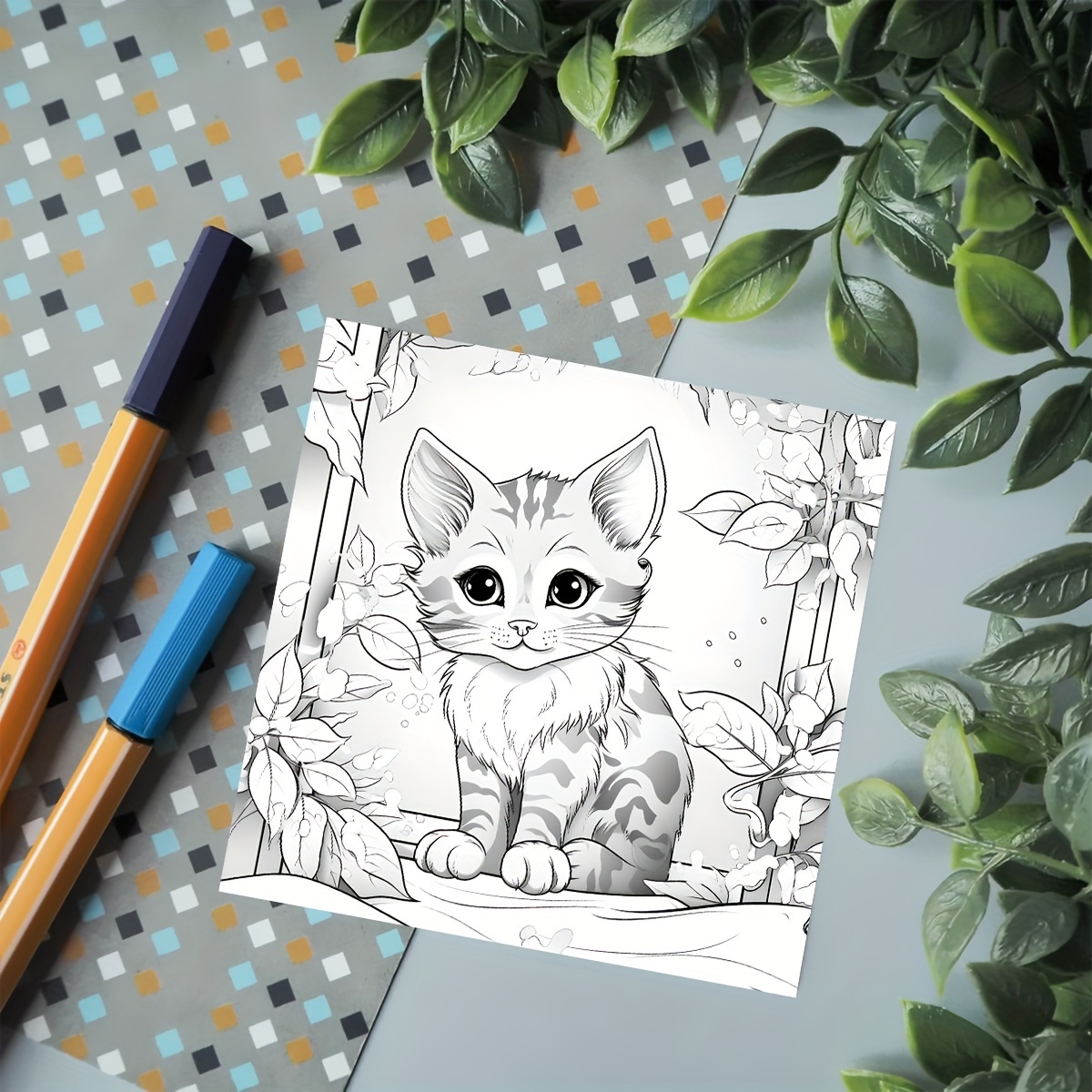 Deluxe Cat Coloring Book Adults - 69465f30 2500 4254 B4cc 51531d260f35 