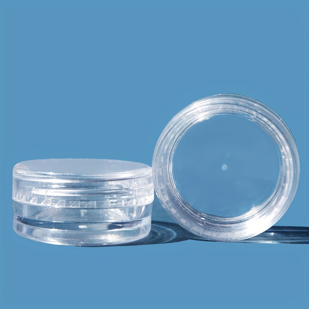 

100 Pcs 0.03oz Clear Ps Plastic Mini Jars Ultra Small Pots For Cream, Eye Cream, Lip Balm, Smaller Than A Coin