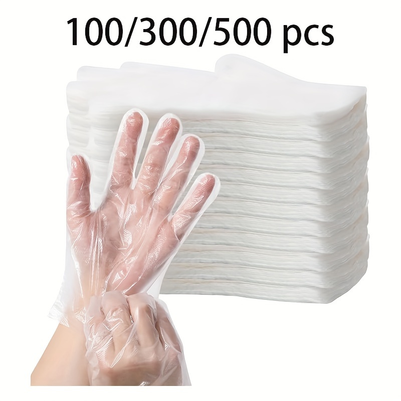 

Disposable Plastic Gloves, /300/500 , Preparation Gloves For Camping, Bbq, , And , Clear Gloves For Use