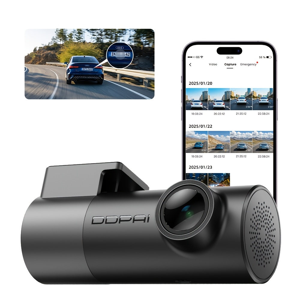 Image of M2 Dash Cam Front 1440p No Storage Card Included, Vision, 2.4g Wifi, 140° Wide Angle, F2.0 Aperture, Loop Recording, Supports 256gb Tf Card, Without Battery