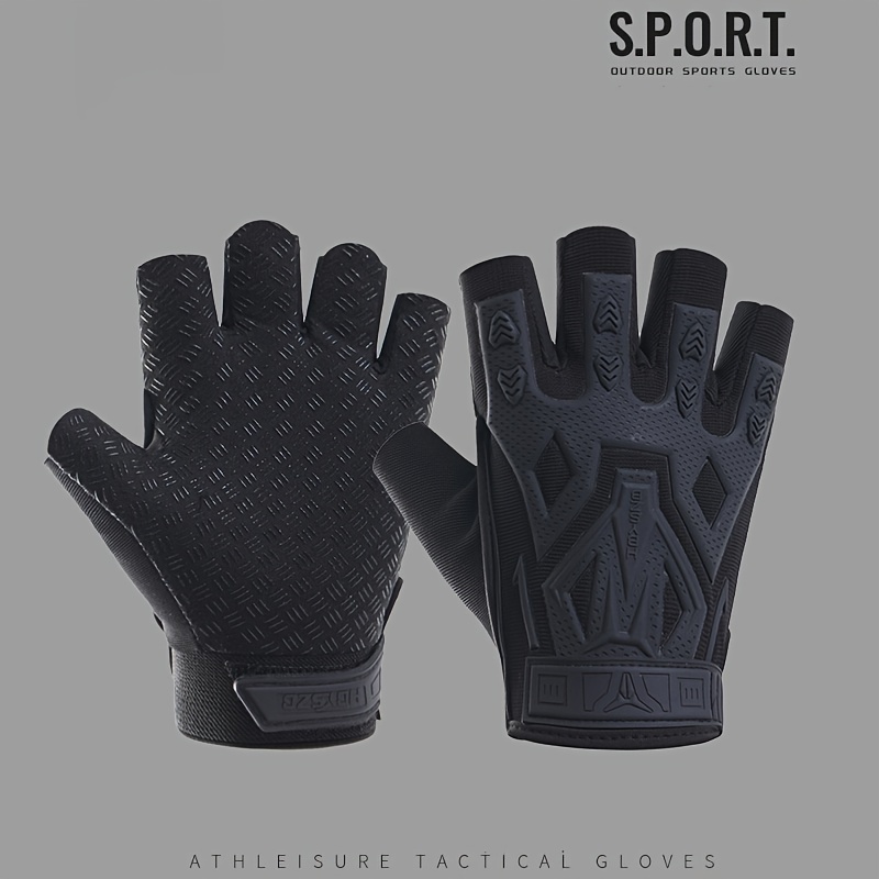 Guantes tácticos para hombre, guantes sin dedos a prueba de cortes para  tiro del ejército militar, guantes antideslizantes para deportes al aire