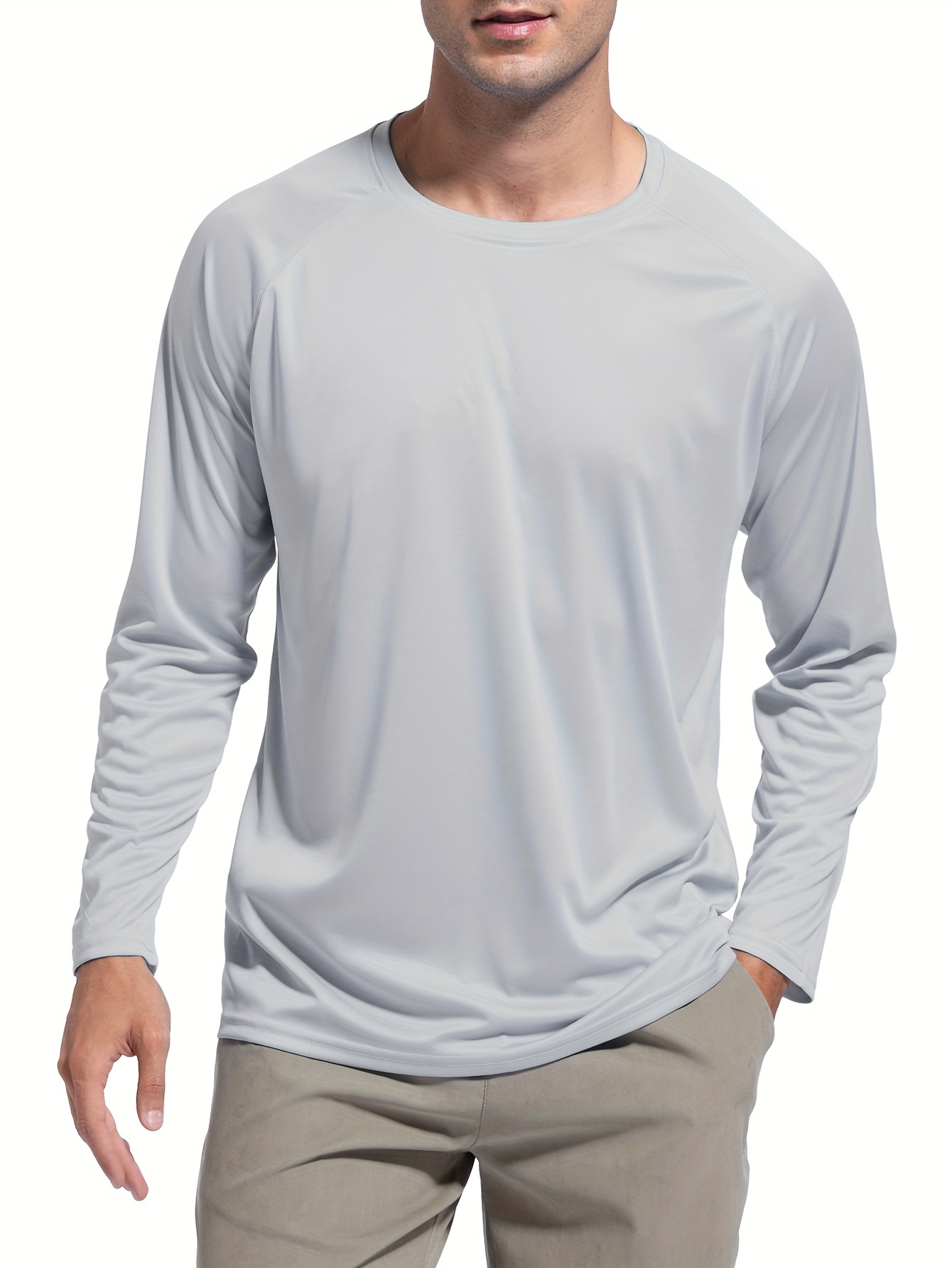 men' crew neck long sleeve active t shirt tee casual - Temu Saudi Arabia