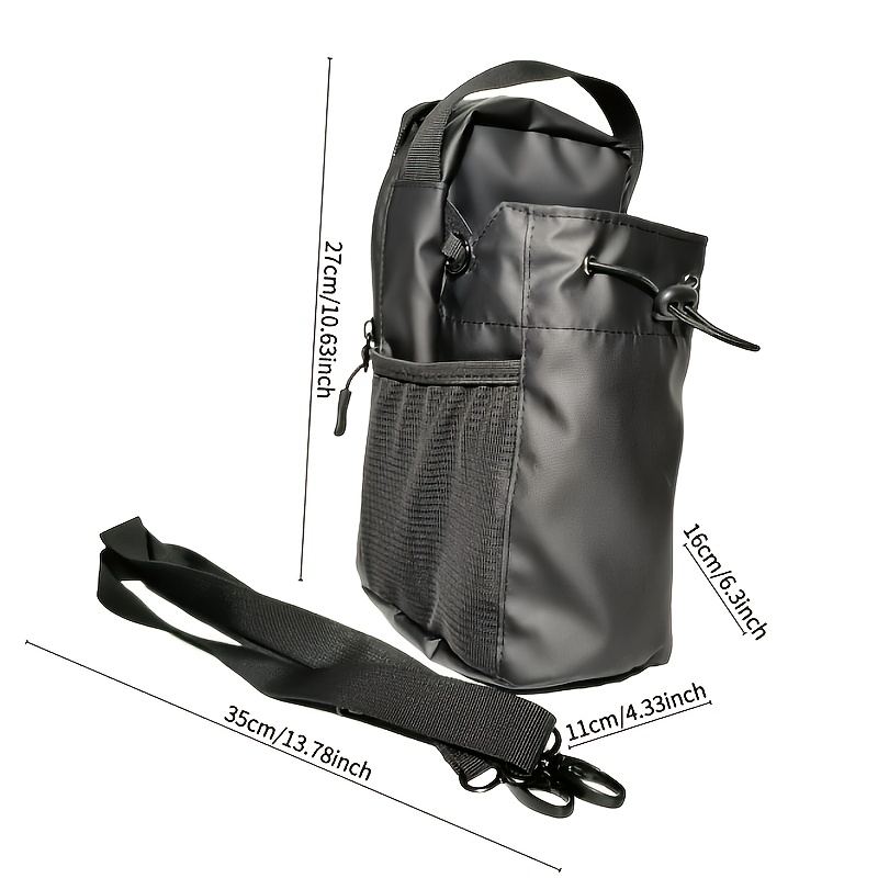 magnetic gym bag water bottle holder crossbody bag durable nylon with safety straps convenient dumbbell accessories multiple pockets to store accessories suitable for gym fitness and   accessories translate english   6