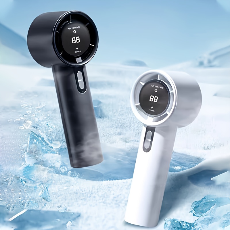 1pc Ultra-Portable 13000rpm Handheld Cooling Fan - 100-Speed Adjustable, 20?C Cooling, USB Rechargeable with Long Battery Life, 36V Safe Operation for Home, Office, Travel, Portable Fan, Sleek Design, Durable Construction