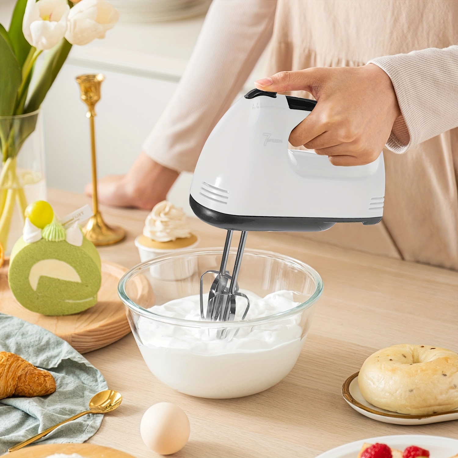 electric hand mixer versatile egg beater Temu