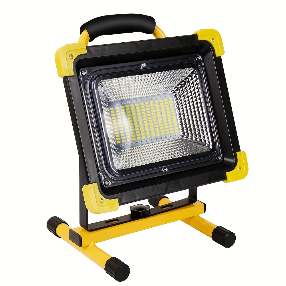 

20000 Lm Portable Rechargeable Led Work Light With Stand, 200w Waterproof Flood Light, Switch Adjustable Brightness, Super Bright Cordless Job Site Light For Garage Workshop Car Outdoor Lighting