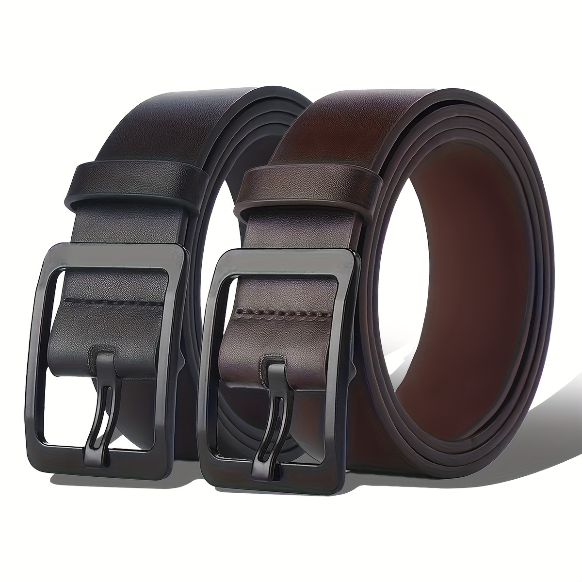 

Ceinture en cuir de style vintage pour homme avec boucle en alliage - Grande taille en cuir de vache pour jeans et vêtements décontractés - Idée de cadeau exceptionnelle