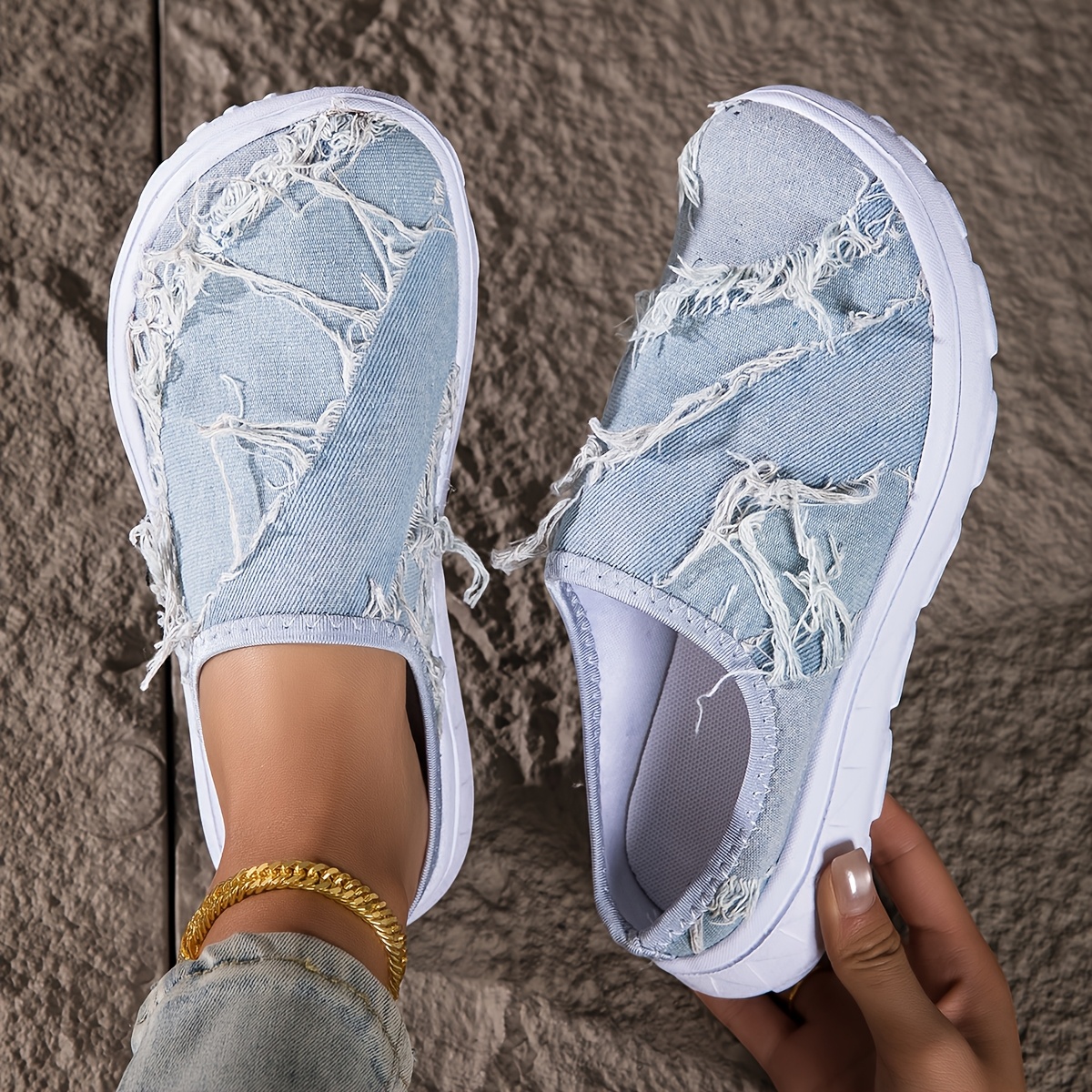 E-shop Lässige Damen Sportschuhe | Marke Plover, Low-Top, Slip-On Schließe, Obermaterial und Innenmaterial aus Stoff, Eva Sohle, Unifarben, Schlichte
