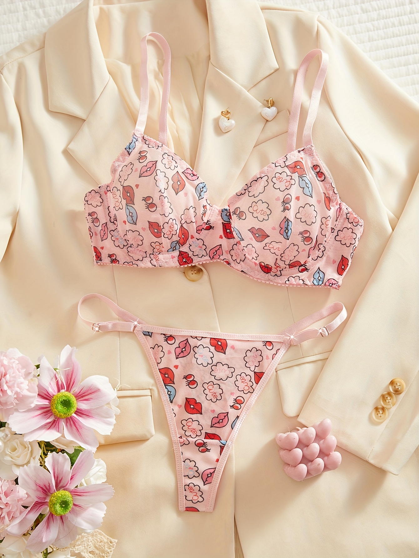 womens sexy summer clothes Couple's underwear thong men's and women's hollow ice silk open crotch main image 1