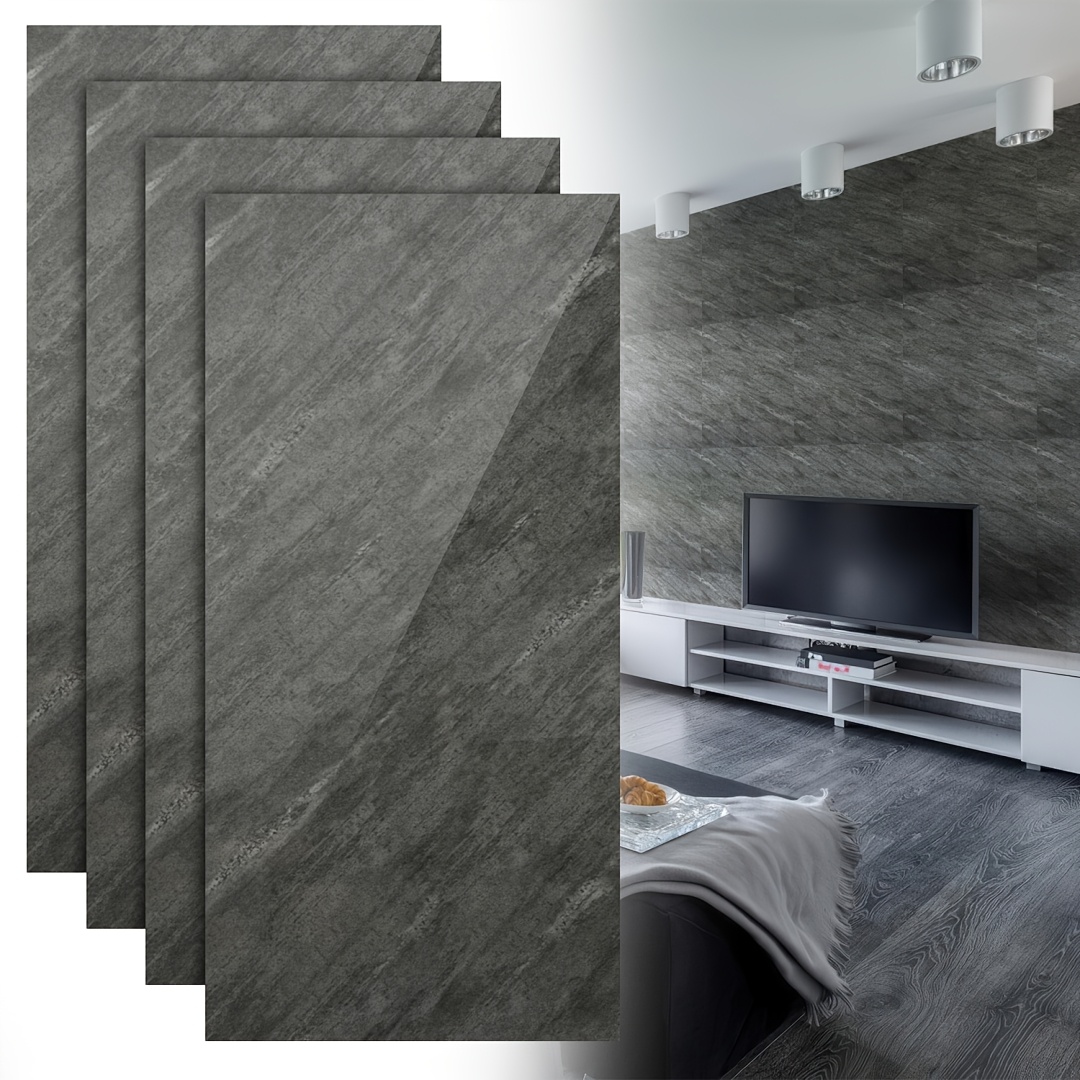 Image of 2.88 Square Meters Imitation Marble Grain Wall Panels, Pvc Wall Panels, 120 X 60 Cm, Installation, 3d Decorative Panels Suitable For Kitchens And Bathrooms, Multiple Styles