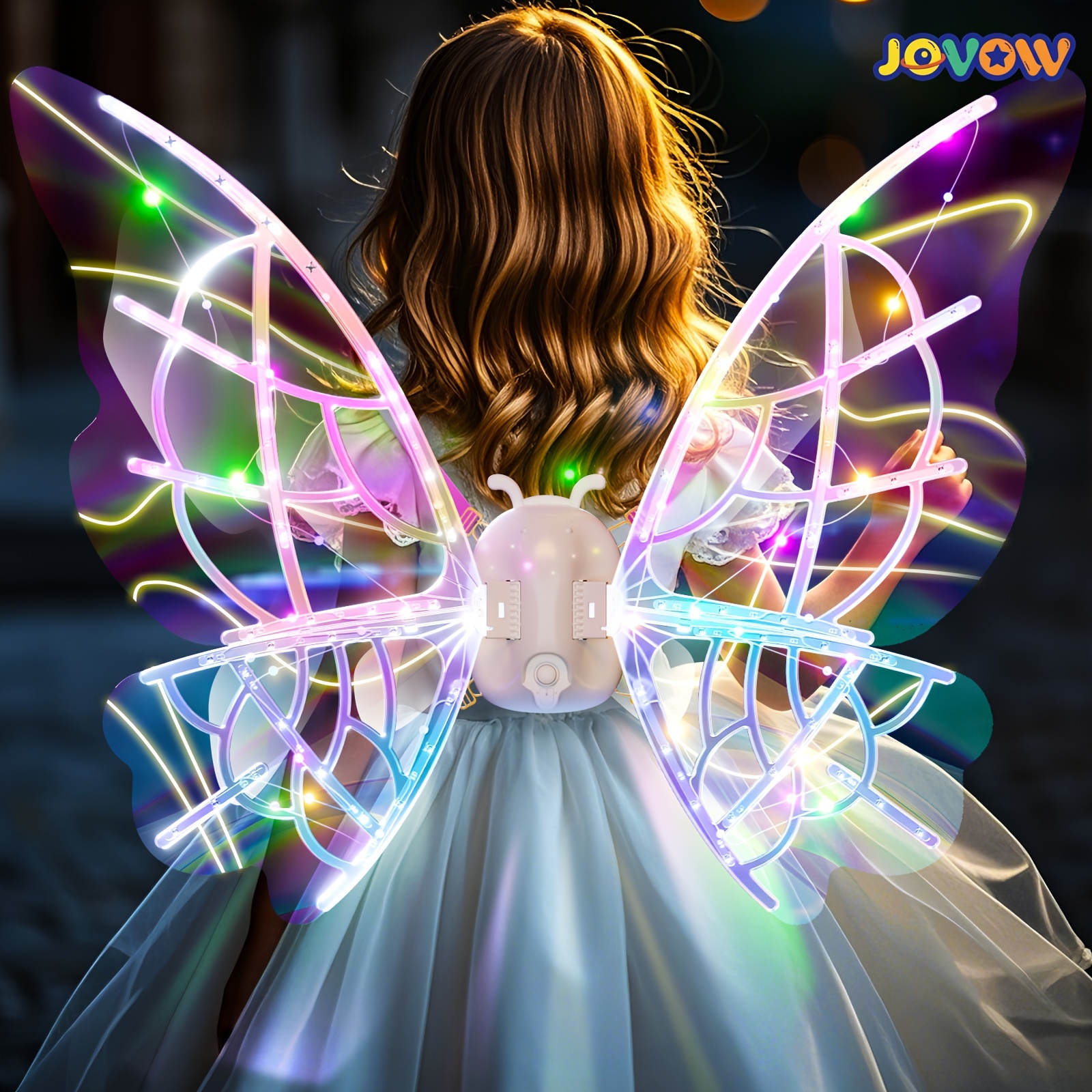 

Jovow, Wings, Elf Wings Toy, Play As A Fairy, Pair With Lights And Music, Birthday Gift, Halloween Gift, Christmas Gift, Accessories Color Random, Battery Not Included