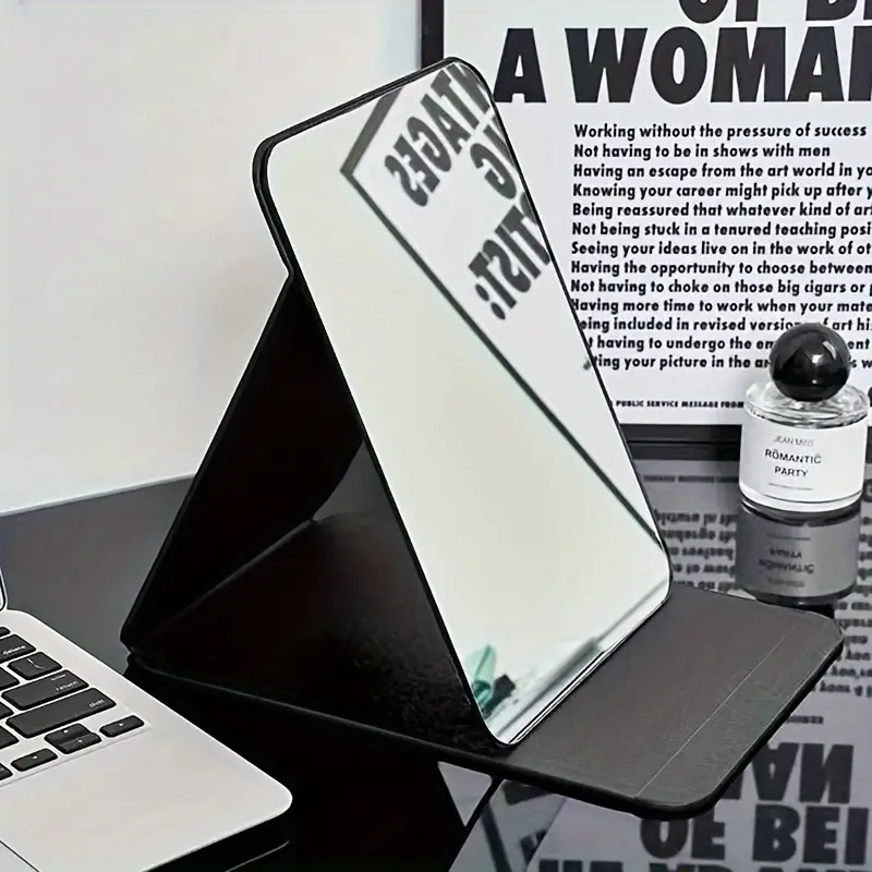 opvouwbare make-up spiegel, draagbare bureauspiegel voor vrouwen, studenten, klaslokaal, studentenhuis, hd tafelcosmetische spiegel, make-up vanity spiegel, details 4
