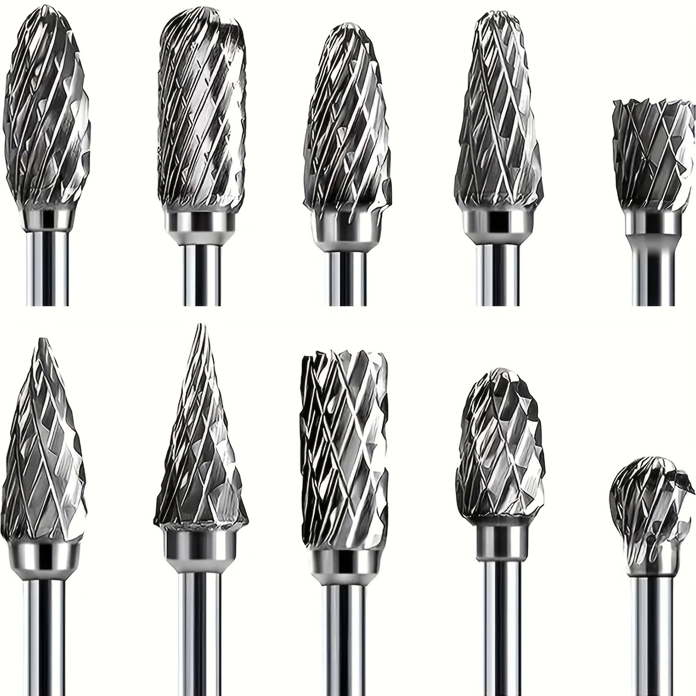 

Rotary Burr Set In Steel - Wood & Metal Carving, Drilling And Polishing Tools - Ideal For Engraving