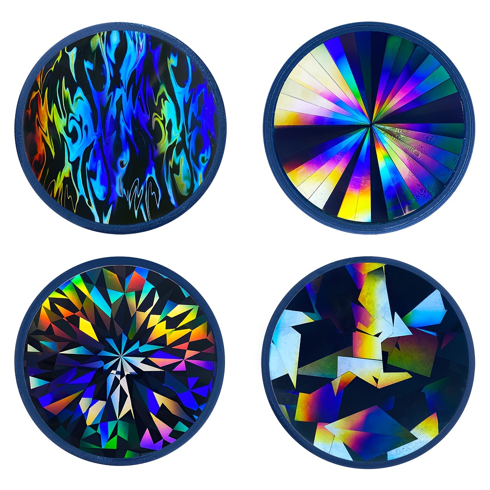 TEMU Holographic Laser Circular Coaster Silicone Mold, Diy Laser Handmade Coaster, Holographic Laser Liquid Silicone Handmade Mold. Suitable For